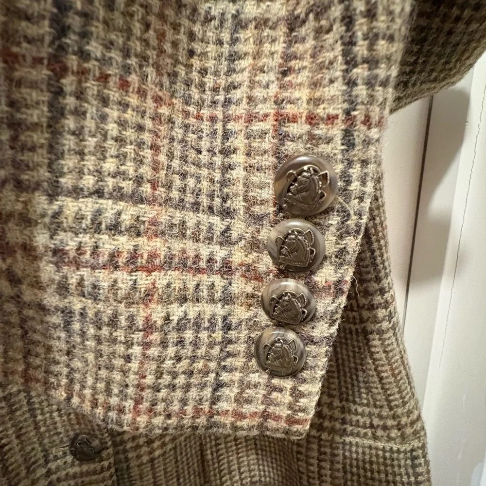 Ralph Lauren Tan Plaid Blazer - Picture 6 of 9